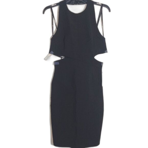 NWT Lulu's Women's Sleeveless Bodycon Cut Out Little Black Dress Black Size M - Picture 3 of 13